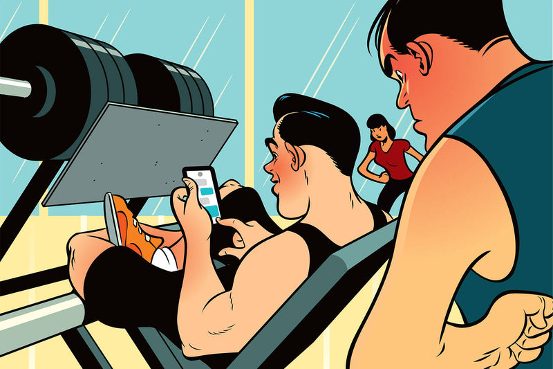 Scrolling in the gym